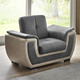 Funktions-Polstermöbel - Polstermöbel mit Liegefunktion und Bettkasten – Farbe GRAU-CREME – Ansicht 3 Funktions-Polstermöbel - Polstermöbel mit Liegefunktion und Bettkasten, in Farbe GRAU-CREME, in Ausführung Polstergruppe, 2-teilig mit Sessel – Farbe GRAU-CREME – Ansicht 3