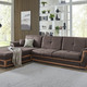 Funktions-Polstermöbel - Polstermöbel mit Liegefunktion und Bettkasten – Farbe DUNKELBRAUN-BRAUN – Ansicht 4 Funktions-Polstermöbel - Polstermöbel mit Liegefunktion und Bettkasten, in Farbe GRAU-CREME, in Ausführung Polstergruppe, 2-teilig mit Sessel – Farbe DUNKELBRAUN-BRAUN – Ansicht 4