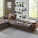 Funktions-Polstermöbel - Polstermöbel mit Liegefunktion und Bettkasten – Farbe DUNKELBRAUN-BRAUN – Ansicht 5 Funktions-Polstermöbel - Polstermöbel mit Liegefunktion und Bettkasten, in Farbe GRAU-CREME, in Ausführung Polstergruppe, 2-teilig mit Sessel – Farbe DUNKELBRAUN-BRAUN – Ansicht 5