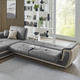 Funktions-Polstermöbel - Polstermöbel mit Liegefunktion und Bettkasten – Farbe GRAU-CREME – Ansicht 5 Funktions-Polstermöbel - Polstermöbel mit Liegefunktion und Bettkasten, in Farbe GRAU-CREME, in Ausführung Polstergruppe, 2-teilig mit Sessel – Farbe GRAU-CREME – Ansicht 5