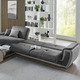 Funktions-Polstermöbel - Polstermöbel mit Liegefunktion und Bettkasten – Farbe ANTHRAZIT-GRAU – Ansicht 6 Funktions-Polstermöbel - Polstermöbel mit Liegefunktion und Bettkasten, in Farbe GRAU-CREME, in Ausführung Polstergruppe, 2-teilig mit Sessel – Farbe ANTHRAZIT-GRAU – Ansicht 6