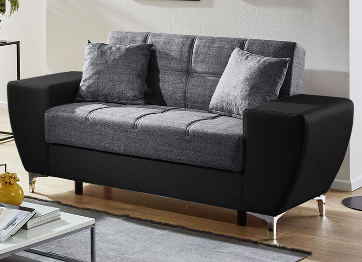 Funktions-Polstermöbel - Frei im Raum aufstellbare Polstermöbel mit Bettkasten und Liegefunktion, in Farbe ANTHRAZIT-SCHWARZ, in Ausführung Sessel Ansicht 10