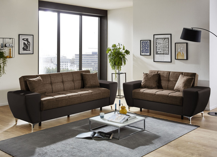 Funktions-Polstermöbel - Frei im Raum aufstellbare Polstermöbel mit Bettkasten und Liegefunktion, in Farbe ANTHRAZIT-SCHWARZ, in Ausführung Sessel Ansicht 6