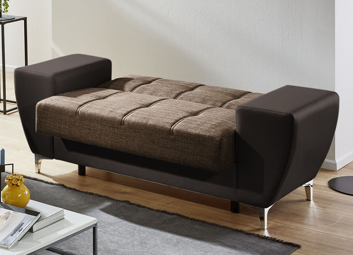 Funktions-Polstermöbel - Frei im Raum aufstellbare Polstermöbel mit Bettkasten und Liegefunktion, in Farbe ANTHRAZIT-SCHWARZ, in Ausführung Sessel Ansicht 13