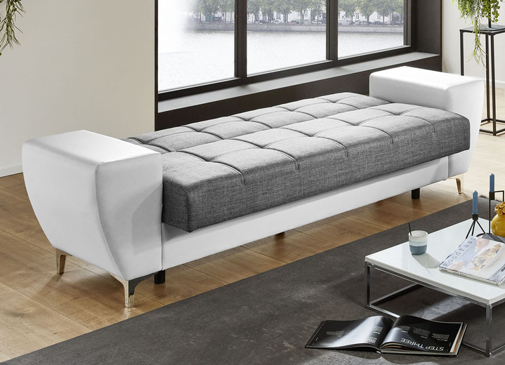 Funktions-Polstermöbel - Frei im Raum aufstellbare Polstermöbel mit Bettkasten und Liegefunktion, in Farbe ANTHRAZIT-SCHWARZ, in Ausführung Sessel Ansicht 17