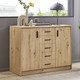 Sideboards & Kommoden - Kombistarke Kommodenserie, in Farbe ARTISAN EICHE-KASCHMIR, in Ausführung Kommode, 2-türig, 5 Schubladen – Farbe ARTISAN EICHE – Ansicht 2