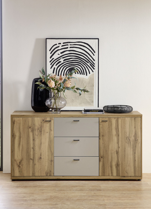 - Modernes Sideboard, in Farbe EICHE ALTHOLZ-KASCHMIR Ansicht 1