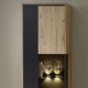 Vitrinen & Highboards - Vitrine mit LED-Beleuchtung – Farbe ARTISAN EICHE-GRAFIT Vitrinen & Highboards - Vitrine mit LED-Beleuchtung, in Farbe EICHE ALTHOLZ-KASCHMIR