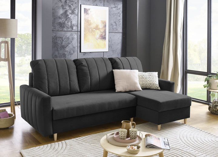 Funktions-Polstermöbel - Polsterecke mit Bettfunktion und Bettkastenn, in Farbe BEIGE Ansicht 13