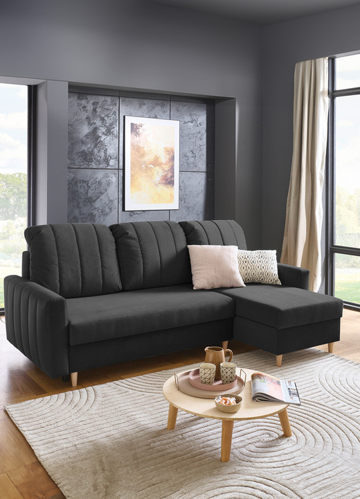 Funktions-Polstermöbel - Polsterecke mit Bettfunktion und Bettkastenn, in Farbe BEIGE Ansicht 17