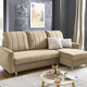 Funktions-Polstermöbel - Polsterecke mit Bettfunktion und Bettkastenn, in Farbe BEIGE – Farbe BEIGE – Ansicht 1