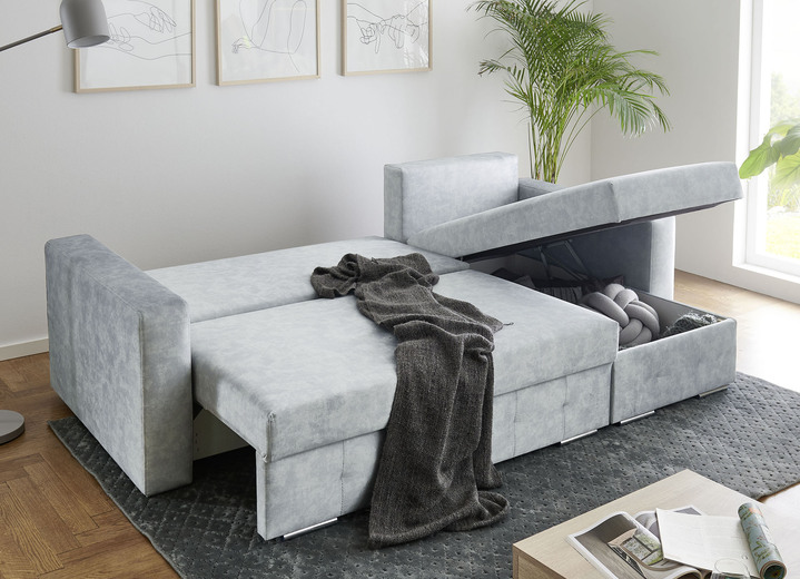 Funktions-Polstermöbel - Polsterecke mit Bettfunktion, in Farbe BEIGE Ansicht 12