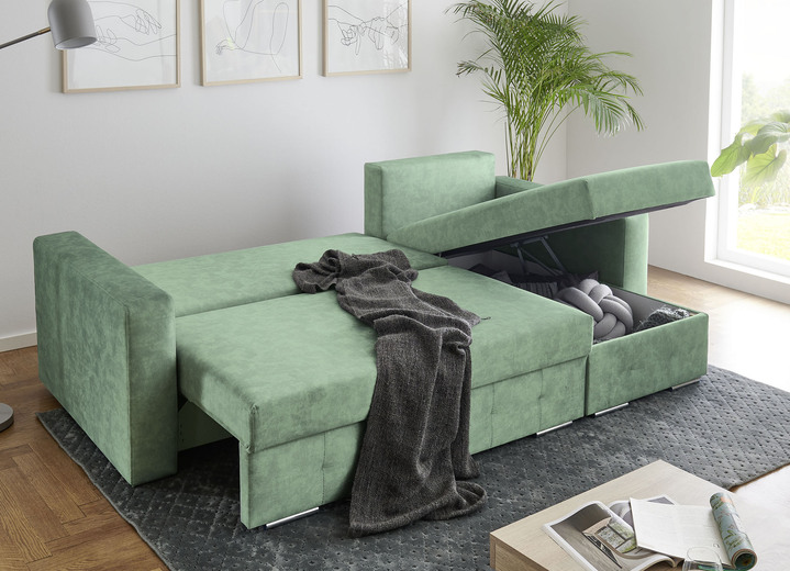 Funktions-Polstermöbel - Polsterecke mit Bettfunktion, in Farbe BEIGE Ansicht 6