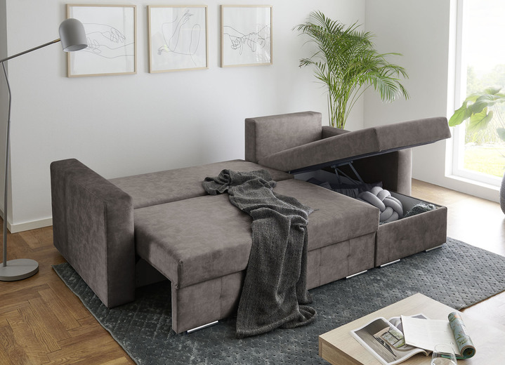 Funktions-Polstermöbel - Polsterecke mit Bettfunktion, in Farbe BEIGE Ansicht 9