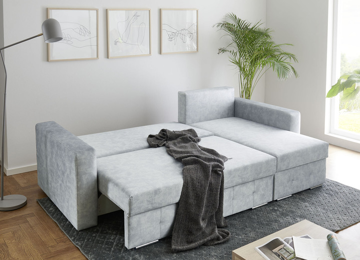 Funktions-Polstermöbel - Polsterecke mit Bettfunktion, in Farbe BEIGE Ansicht 11