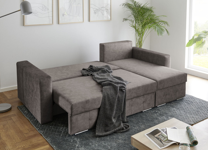 Funktions-Polstermöbel - Polsterecke mit Bettfunktion, in Farbe BEIGE Ansicht 8