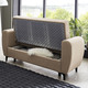 Funktions-Polstermöbel - Frei im Raum aufstellbare Polstermöbel mit Bettfunktion – Farbe BEIGE – Ansicht 13 Funktions-Polstermöbel - Frei im Raum aufstellbare Polstermöbel mit Bettfunktion, in Farbe BRAUN, in Ausführung Zweisitzer – Farbe BEIGE – Ansicht 13