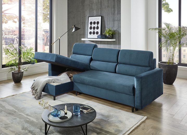 Funktions-Polstermöbel - Polsterecke mit Funktion, in Farbe BLAU Ansicht 2