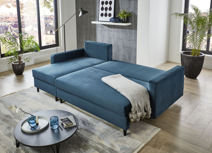 Funktions-Polstermöbel - Polsterecke mit Funktion, in Farbe BLAU Ansicht 3