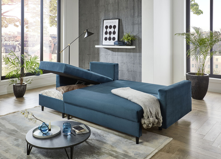 Funktions-Polstermöbel - Polsterecke mit Funktion, in Farbe BLAU Ansicht 4