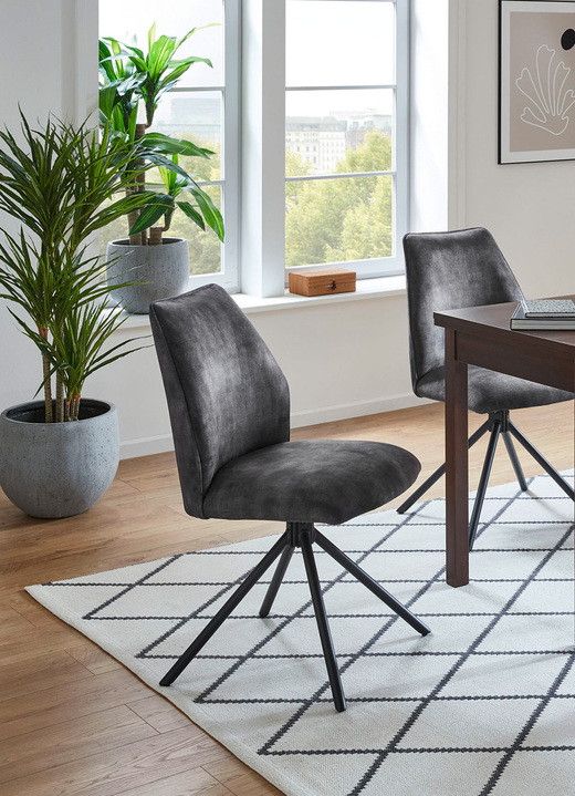 Sitzmöbel - Moderne Stühle, 2er-Set, in Farbe BLAU Ansicht 3