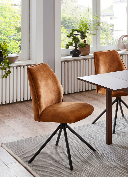Sitzmöbel - Moderne Stühle, 2er-Set, in Farbe OCKER Ansicht 1