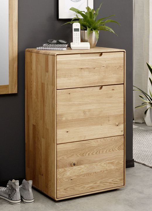 Sideboards & Kommoden - Fantastische Kommodenserie aus Massivholz, in Farbe WILDEICHE, in Ausführung 1-türig Ansicht 1