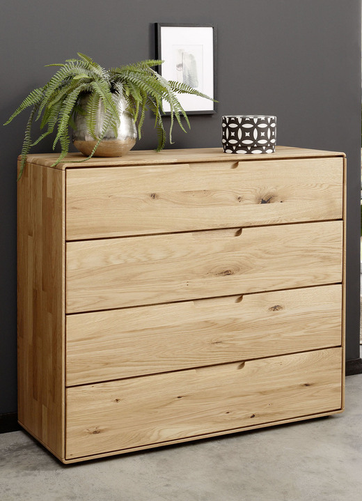 Sideboards & Kommoden - Fantastische Schubladenkommode aus Massivholz, in Farbe WILDEICHE, in Ausführung schmal Ansicht 3