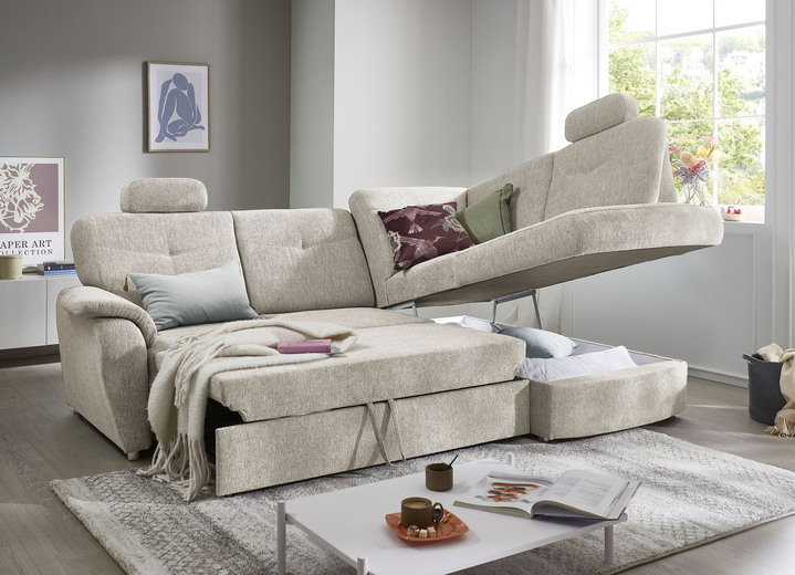 Funktions-Polstermöbel - Polsterecke mit Funktion, in Farbe BEIGE Ansicht 1