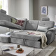 Funktions-Polstermöbel - Polsterecke mit Funktion, in Farbe BEIGE – Farbe GRAU – Ansicht 2