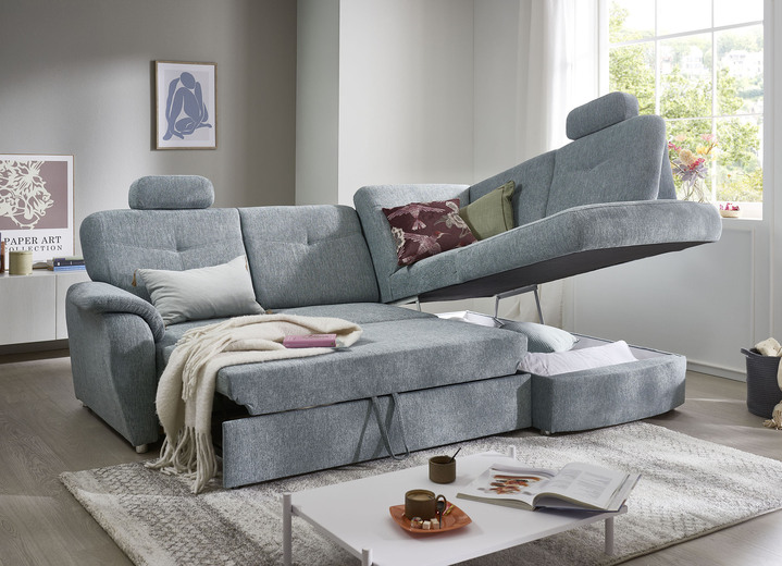 Funktions-Polstermöbel - Polsterecke mit Funktion, in Farbe BEIGE Ansicht 4