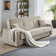 Schlafsofas - Schlafsofa mit Bettkasten – Farbe CREME – Ansicht 1 Schlafsofas - Schlafsofa mit Bettkasten, in Farbe HELLGRAU – Farbe CREME – Ansicht 1