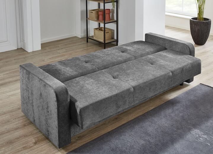 Schlafsofas - Schlafsofa mit Bettkasten Ansicht 8 Schlafsofas - Schlafsofa mit Bettkasten, in Farbe HELLGRAU Ansicht 8