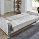 Schlafsofas - Schlafsofa mit Bettkasten – Farbe HELLGRAU – Ansicht 2 Schlafsofas - Schlafsofa mit Bettkasten, in Farbe HELLGRAU – Farbe HELLGRAU – Ansicht 2