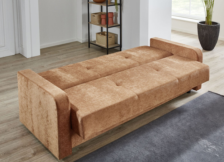 Schlafsofas - Schlafsofa mit Bettkasten Ansicht 5 Schlafsofas - Schlafsofa mit Bettkasten, in Farbe HELLGRAU Ansicht 5