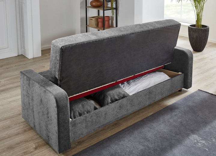 Schlafsofas - Schlafsofa mit Bettkasten Ansicht 9 Schlafsofas - Schlafsofa mit Bettkasten, in Farbe HELLGRAU Ansicht 9