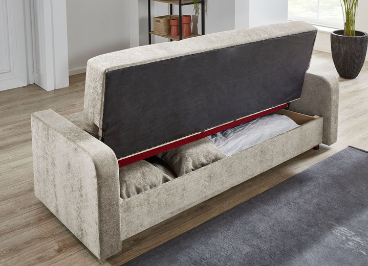 Schlafsofas - Schlafsofa mit Bettkasten Ansicht 12 Schlafsofas - Schlafsofa mit Bettkasten, in Farbe HELLGRAU Ansicht 12