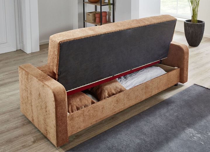 Schlafsofas - Schlafsofa mit Bettkasten Ansicht 6 Schlafsofas - Schlafsofa mit Bettkasten, in Farbe HELLGRAU Ansicht 6