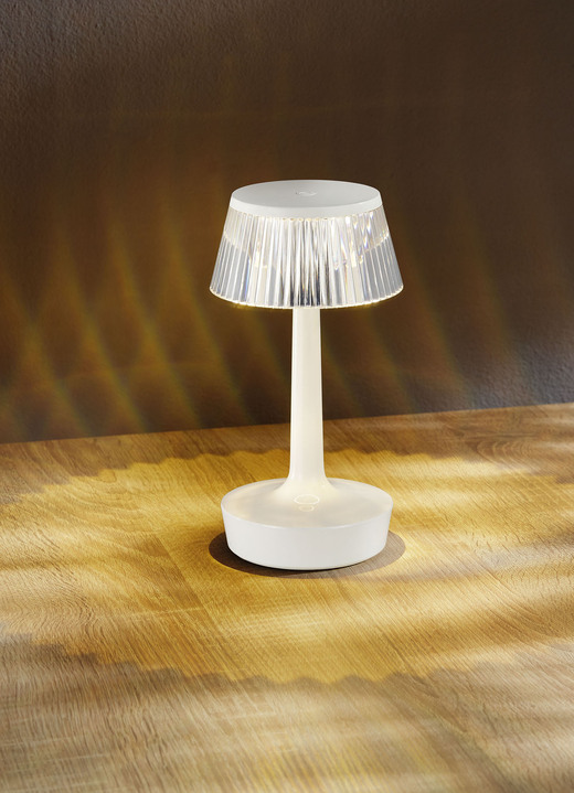Lampen & Leuchten - LED-Tischleuchte mit Kristall-Effekt, in Farbe WEISS Ansicht 1