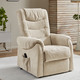 TV- & Relaxsessel - TV-Sessel auf Rollen – Farbe BEIGE – Ansicht 1 TV- & Relaxsessel - TV-Sessel auf Rollen, in Farbe GRAU-BRAUN, in Ausführung TV-Sessel, manuell verstellbar – Farbe BEIGE – Ansicht 1
