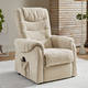 TV- & Relaxsessel - TV-Sessel auf Rollen – Farbe BEIGE – Ansicht 3 TV- & Relaxsessel - TV-Sessel auf Rollen, in Farbe GRAU-BRAUN, in Ausführung TV-Sessel, manuell verstellbar – Farbe BEIGE – Ansicht 3