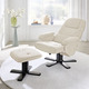 TV- & Relaxsessel - Relax-Sessel mit Hocker – Farbe CREME – Ansicht 2 TV- & Relaxsessel - Relax-Sessel mit Hocker, in Farbe BRAUN – Farbe CREME – Ansicht 2