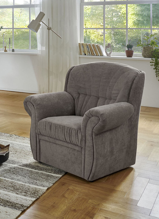 Funktions-Polstermöbel - Klassische Polstermöbel mit hochwertigem Bezug, in Farbe TAUPE, in Ausführung Sessel Ansicht 28