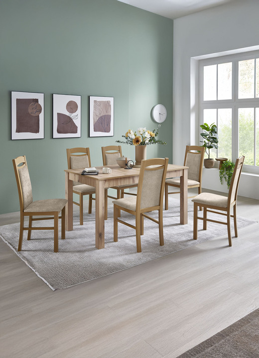 Sitzmöbel - Zeitlose Esszimmermöbel Ansicht 4 Sitzmöbel - Zeitlose Esszimmermöbel, in Farbe EICHE ARTISAN-BEIGE, in Ausführung Stühle, 2er-Set Ansicht 4