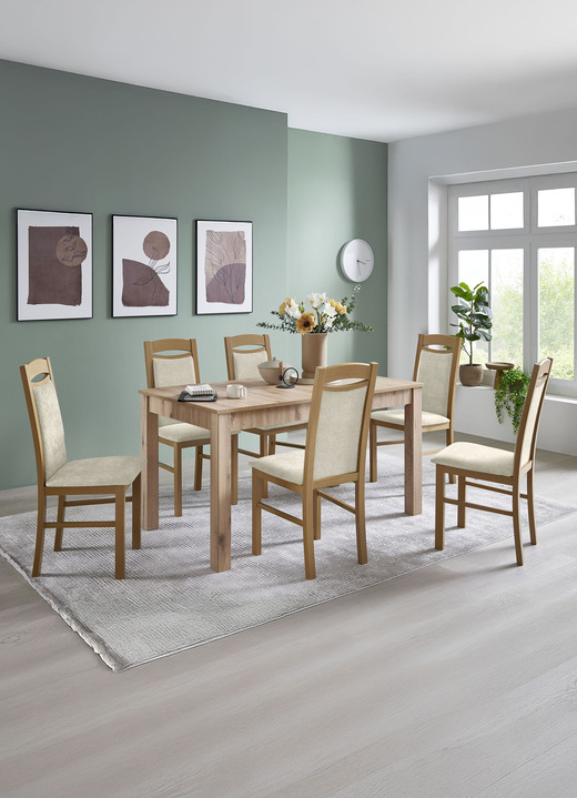 Sitzmöbel - Zeitlose Esszimmermöbel Ansicht 8 Sitzmöbel - Zeitlose Esszimmermöbel, in Farbe EICHE ARTISAN-BEIGE, in Ausführung Stühle, 2er-Set Ansicht 8