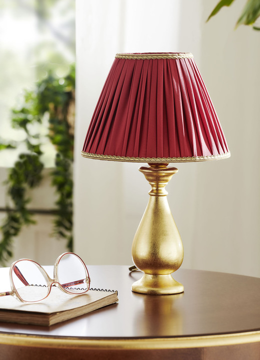 Lampen & Leuchten - Tischleuchte mit Blattgoldauflage, in Farbe GOLD-ROT