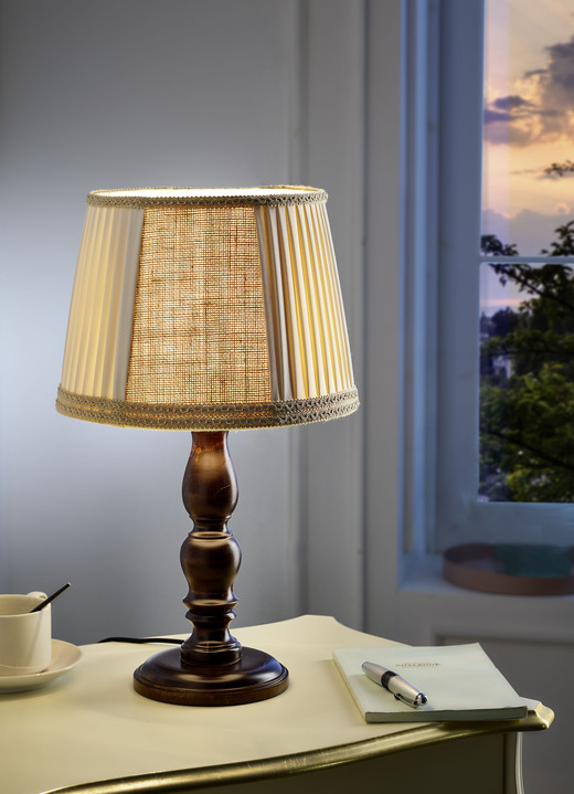 Lampen & Leuchten - Leuchten im klassischen Stil, in Farbe NUSSBAUM, in Ausführung Tischleuchte Ansicht 1