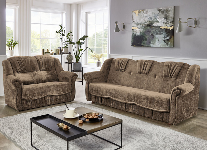 Polstermöbel - Bequeme Polstermöbel, in Farbe BRAUN, in Ausführung Zweisitzer Ansicht 4