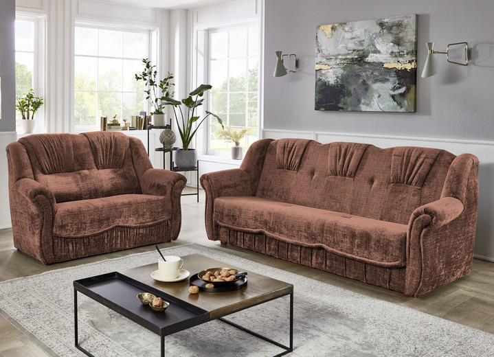 Polstermöbel - Bequeme Polstermöbel, in Farbe BRAUN, in Ausführung Zweisitzer Ansicht 8