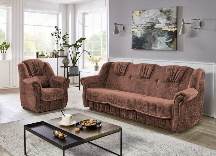 Polstermöbel - Bequeme Polstermöbel, in Farbe BRAUN, in Ausführung Zweisitzer Ansicht 7